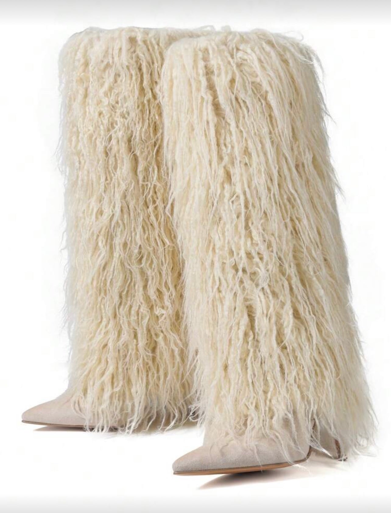 FUR KNEE HIGH BOOTS