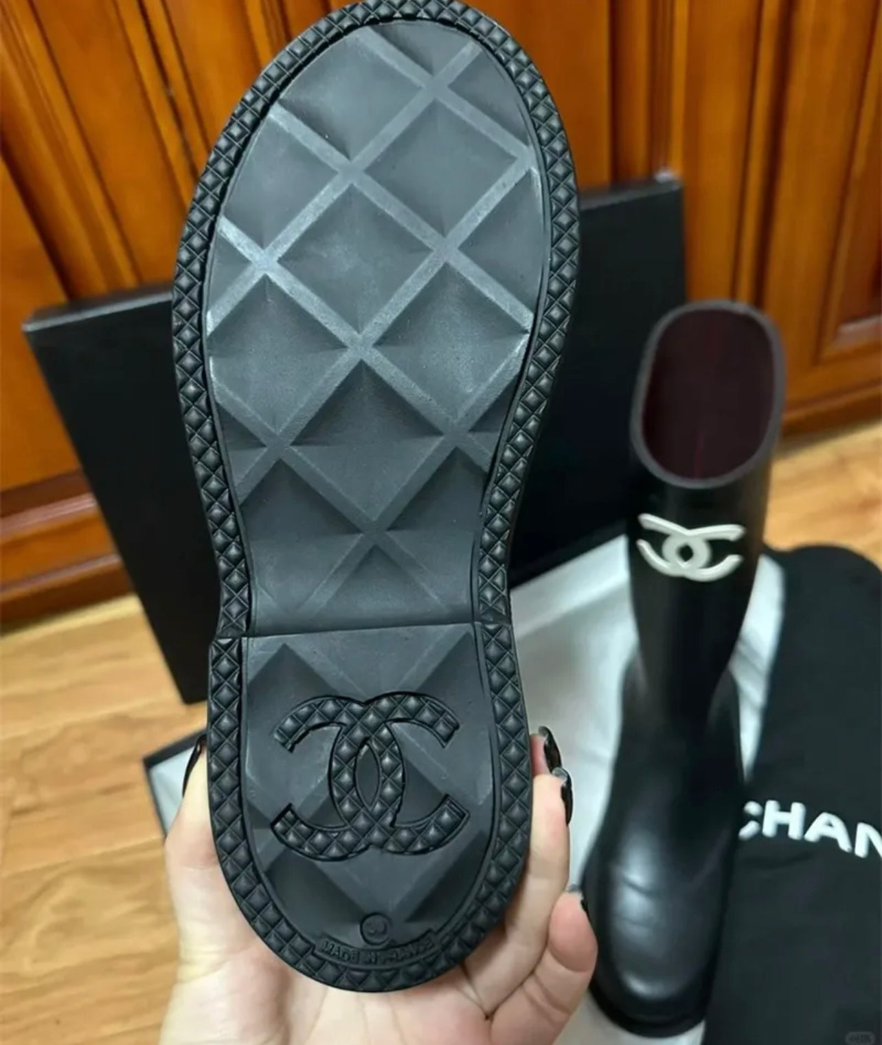 CC designer rain boots